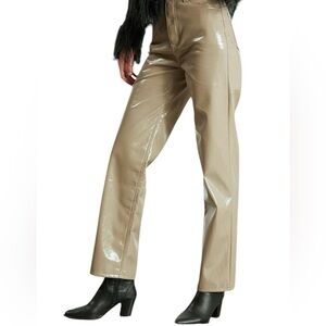 PacSun Tan Lacquered High Rise Boyfriend Pants Size 25
